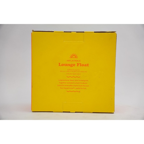 Sun Squad Inflatable Lounge Pool Float w/ Headrest and Cup Holder - Picture 2 of 3